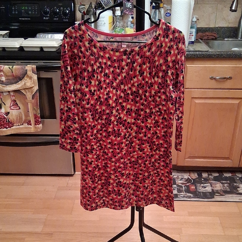 Lilly Pulitzer Red and Black Patterned Mini Dress